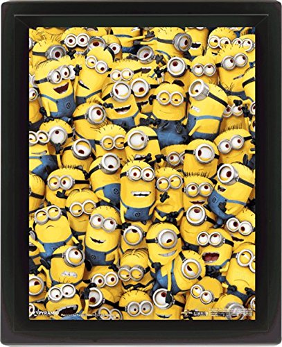 Pyramid International EPPL71128 Many Minions Gerahmtes 3D Poster, PET und Tinte Rahmen aus PS, Mehrfarbig, 29 x 25 x 5 cm von Despicable Me