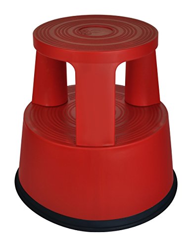 DESQ 60060.03 Tritthocker bruchfester Kunststoff Frischer, Moderner Look rot von Desq