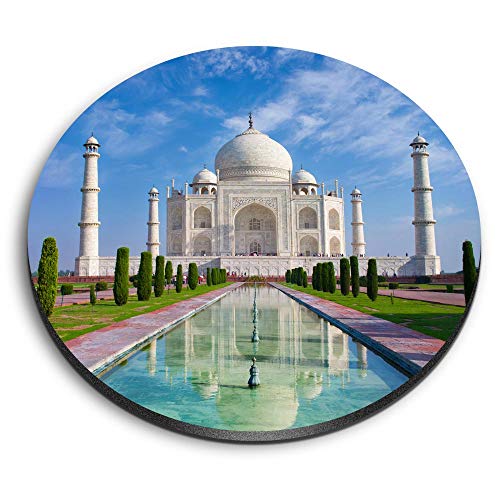 1 x runder MDF-Magnet – Indian Taj Mahal Building India 15742 von Destination Vinyl Ltd