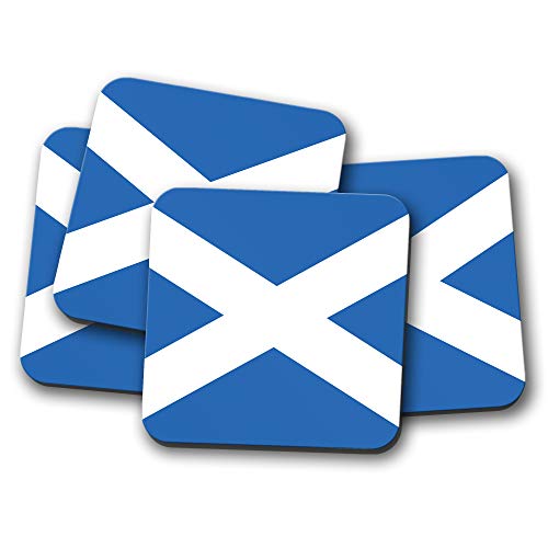 Untersetzer mit Schottischer Flagge – Schottland Saltire St. Andrew Dad Onkel Geschenk #15675 von Destination Vinyl Ltd