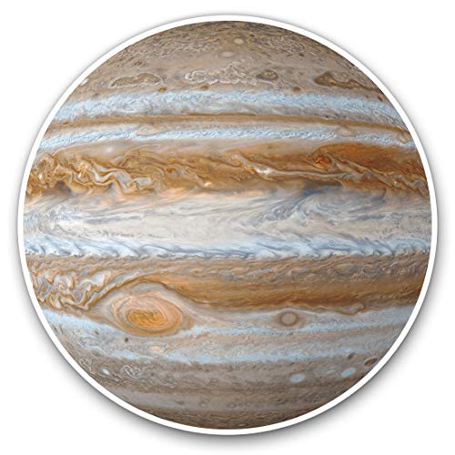 Vinyl-Aufkleber (Set von 2) 10 cm – Amazing Jupiter Planet Space NASA Aufkleber für Laptops, Tablets, Gepäck, Scrapbooking, Kühlschränke, 8863 von Destination Vinyl Ltd