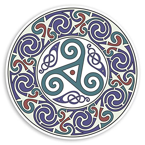 Vinyl-Aufkleber #31874 mit keltischem Mandala, 10 cm, Tribal-Design, 10 cm breit, 2 Stück von Destination Vinyl Ltd