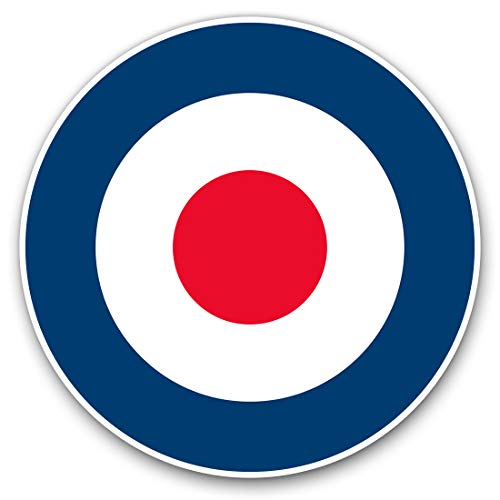 Vinyl-Sticker (2er Set) 7,5cm - RAF Rundes Symbol Mod Retro #215 von Destination Vinyl Ltd