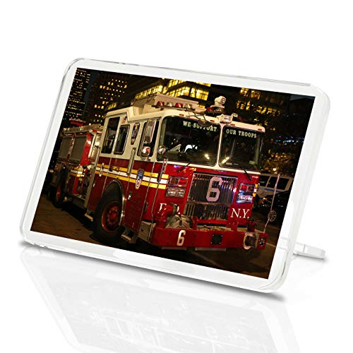 1 x Kühlschrankmagnet – New York Fire Engine Classic Kühlschrankmagnet – Roter LKW Notfall Fun Geschenk #14548 von Destination Vinyl Magnets