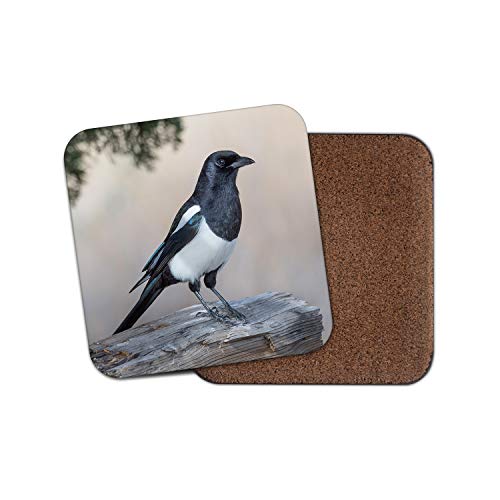 #8765 Untersetzer, Motiv: Magpie Bird – Vögel Krähe Rabe Twitcher Dad von DestinationVinyl