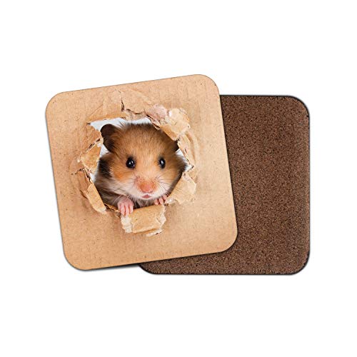 Lustiger Hamster Maus Getränke-Untersetzer – Nager Kinder Ratte Rennmaus Cool Mäuse Geschenk #8521 von DestinationVinyl