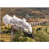 1 X Jacobit Steam Engine Train Poster - Glenfinnan Viaduct Travel Vintage Landscape Graphic Wall Fotodruck A4 | A3 A2 A1 #16235 von DestinationVinylLtd