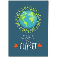 1 X Save The Planet Poster - Earth Environment Umweltfreundlicher Globus-Grafik-Wandfotodruck A4 | A3 A2 A1 #46280 von DestinationVinylLtd