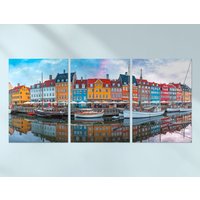 3 X Kopenhagen Poster - Nyhavn Denmark Travel Houses Trio Of Prints Kunstwerk Kunst Feature Dekoration Foto Wanddeko | A4 A3 Geschenk von DestinationVinylLtd