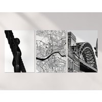 3 X Newcastle Posters - England Reise Stein Trio Von Drucken Portrait Poster Kunstwerk Kunst Feature Foto Dekoration Wanddeko | A4 A3 Geschenk von DestinationVinylLtd