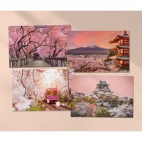 4 Stück Drucke - 6 X Japan Japanisch Reise Sehenswürdigkeiten Tokyo Wanddekoration Collage Poster Foto Kleine Fotografie Schlafzimmer Wohnheim von DestinationVinylLtd