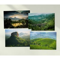 4Er Set Drucke - 15 X 10" Sri Lanka Landschaft Reise Urlaub Wanddeko Collage Poster Foto Kleinfotografie Schlafzimmer Schlafsaal 15X10cm Geschenk von DestinationVinylLtd