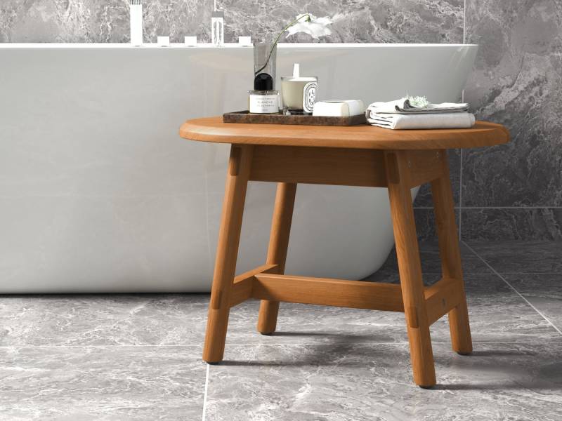 Destiny Badhocker SPA & LIVING, oval 65x42x46,5 cm, Teak von Destiny