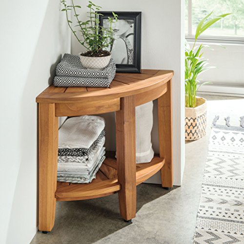 Destiny Badregal SPA & Living Eckregal halbrund 40x40x44 cm Teak von Destiny