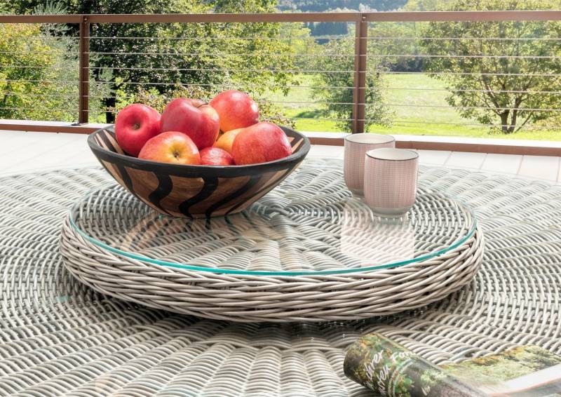 Destiny Drehteller LUNA, Aluminium, Polyrattan von Destiny