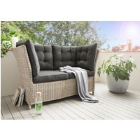 Destiny Gartenlounge-Bank "PALMA", (1x 2er Bank, inkl. Auflagen), Polyrattan, Aluminium von Destiny