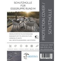 Destiny Gartenmöbel-Schutzhülle Ripstop-Polyestergewebe Ø:200xH:94cm, inkl. Aufbewahrungstasche von Destiny
