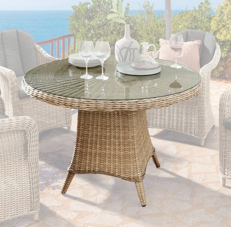 Destiny Gartentisch »LUNA Tisch«, (100x75 cm), Aluminium, Polyrattan von Destiny