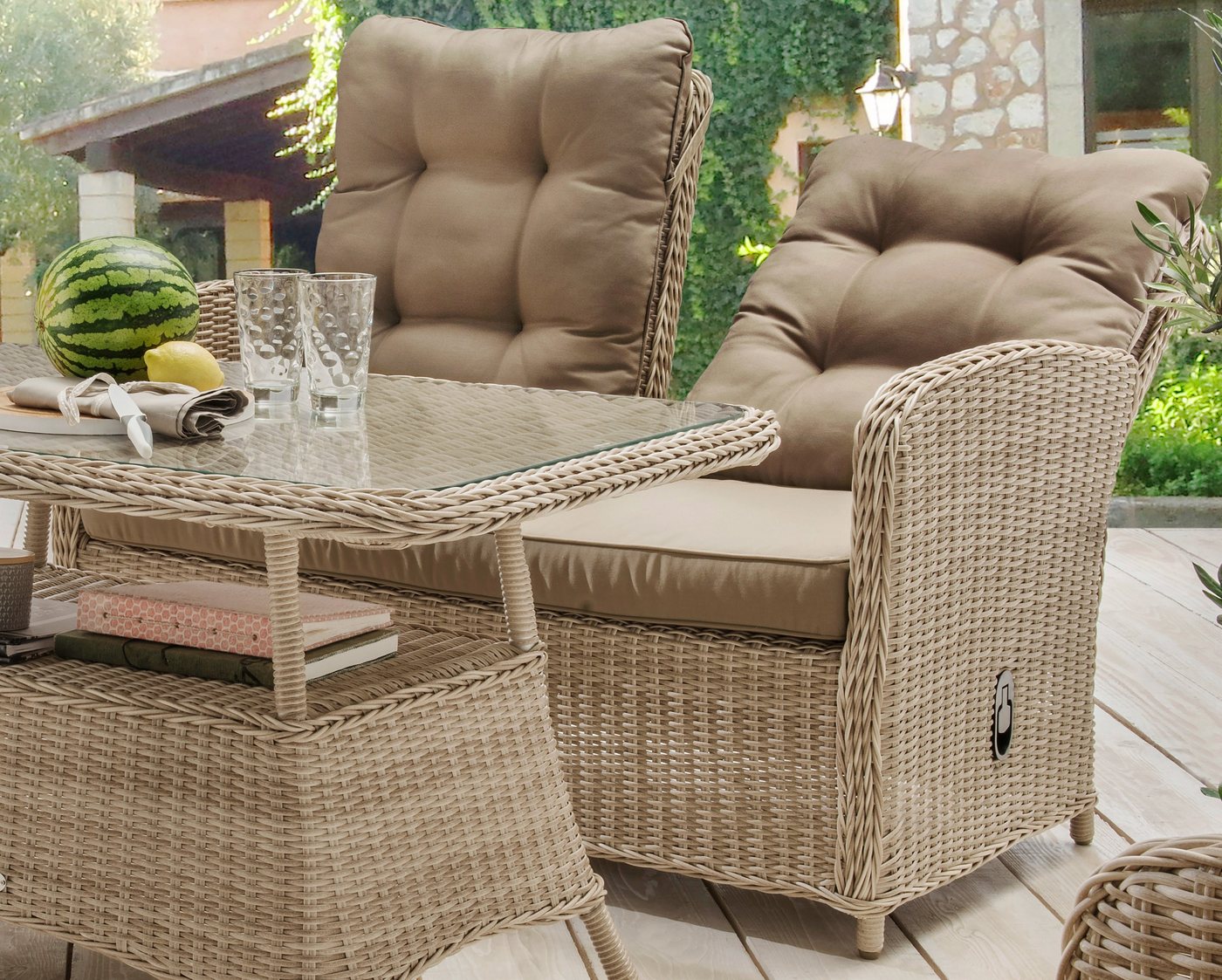 Destiny Loungesofa MERANO II, Aluminium, Polyrattan, 2er Sofa, inkl. Auflagen Destiny Loungesofa MERANO II, Aluminium, Polyrattan, 2er Sofa, inkl. Auflagen von Destiny