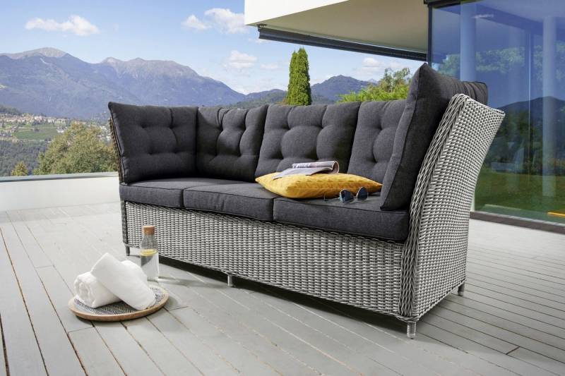 Destiny Loungesofa PALMA, Aluminium, Polyrattan, 3er Bank, inkl. Auflagen von Destiny