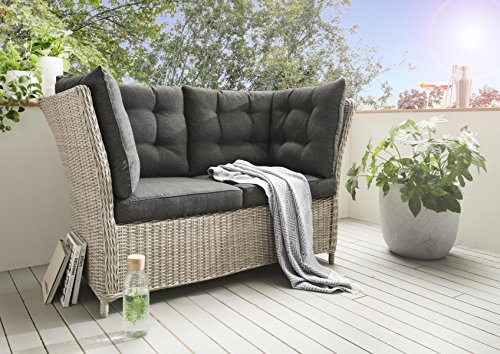 Destiny Loungesofa Palma 2-Sitzer, inkl. Auflagen, Polyrattan, Vintage weiß von Destiny