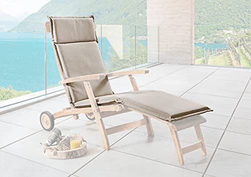 Destiny Premium Polster Deckchair Auflage Deckchairauflage Sitzpolster Sand Meliert - Ohne Deckchair von Destiny