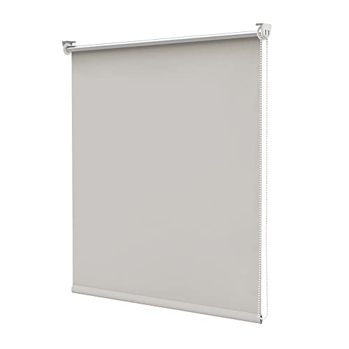 Deswell Verdunkelungsrollo Klemmfix ohne Bohren 75x150cm Creme Thermorollo lichtundurchlässig, Klemmrollo Sichtschutz Sonnenschutz für Fenster und Türen von Deswell