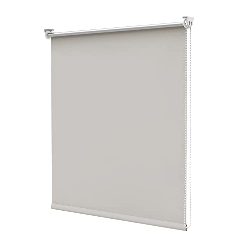 Deswell Verdunkelungsrollo Klemmfix ohne Bohren & mit Bohren Creme B65 x H210 cm(Stoffbreite 60cm) Thermorollo Sichtschutz Sonnenschutz, Klemmrollo Wandmontage Deckenmontag Seitenzugrollo für Fenster von Deswell