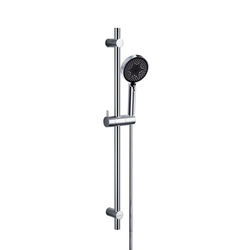 70cm Duschstange Edelstahl mit Handbrause, DETBOM Duschset für Badezimmer, 3 Strahlarten Duschsystem, 360°Drehbar Duschkopfhalterung und 1,5m Schlauch, Anpassung an Bestehende Bohrlöcher, Chrom 70cm Duschstange Edelstahl mit Handbrause, DETBOM Duschset für Badezimmer, 3 Strahlarten Duschsystem, 360°Drehbar Duschkopfhalterung und 1,5m Schlauch, Anpassung an Bestehende Bohrlöcher, Chrom von Detbom