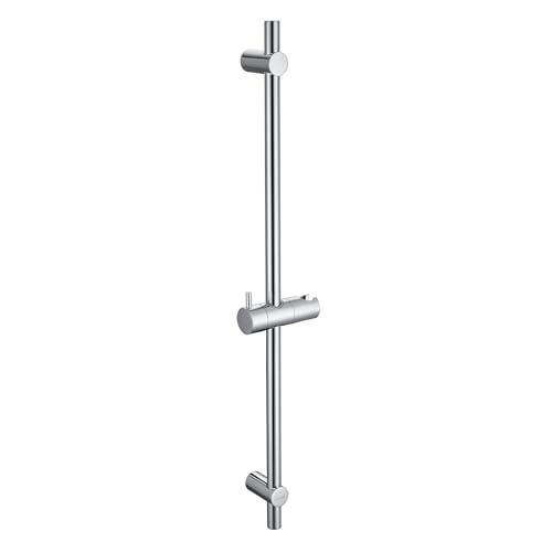 Edelstahl Duschstange 70cm, DETBOM Brausestange mit Duschkopfhalterung 360°Drehbar und Verstellbar, Duschstange mit Variable Wandbefestigungen für Variabel, Anpassung an Bestehende Bohrlöcher, Chrom von Detbom