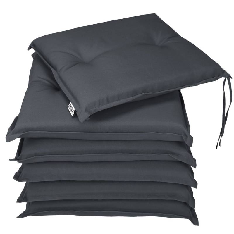 Sitzkissen 6er-Set Boston Anthrazit 43x39x5cm von Detex®