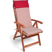 Detex Auflage 6er-Set Vanamo Rot/Weiß gestreift 120x45x5cm von Detex
