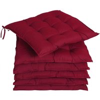 Detex® Sitzkissen 6er-Set Cozy Dunkelrot von Detex