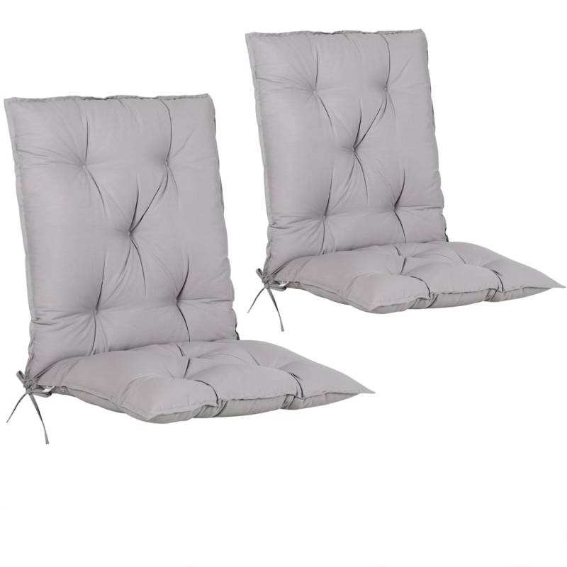 Sitzauflagen 2er-Set Grau 116x57x7cm von Detex®