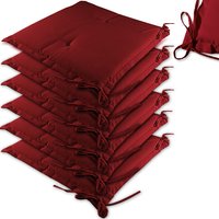 Detex Sitzkissen 6er-Set Boston Rot 43x39x5cm von Detex