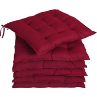 Detex Sitzkissen 6er-Set Cozy Dunkelrot von Detex
