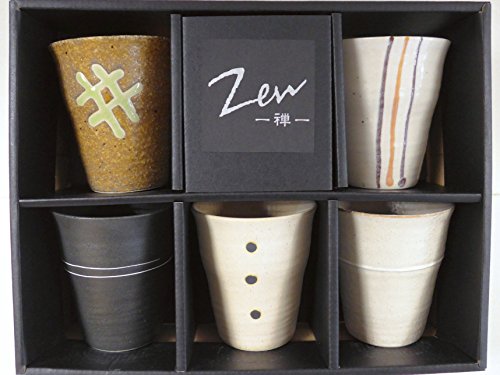 Cup Set "Zen" Japanische Keramik, 5-teilig von Dethlefsen & Balk