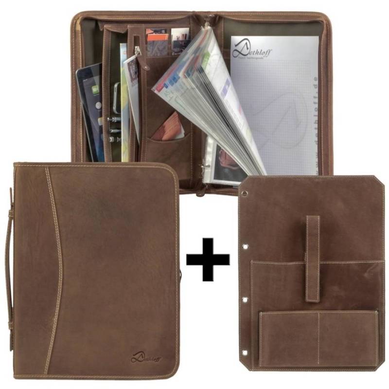 A4 Konferenzmappe HUNTER Leder mit Einleger für Tablet und Zubehör jetzt online kaufen ✔ OrdnungUndMehr.com von Dethloff