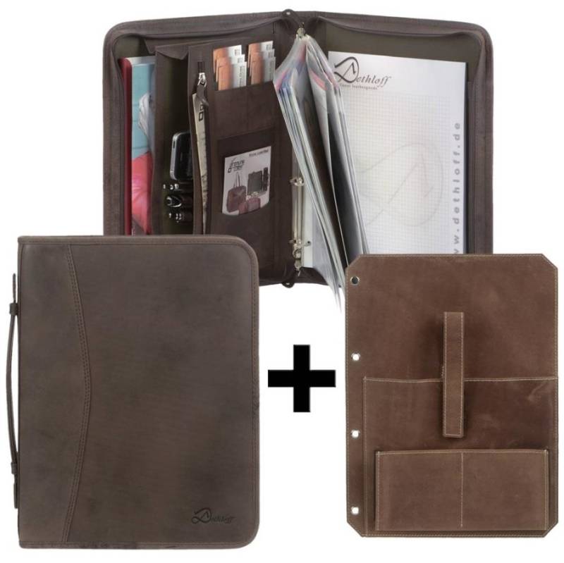 A4 Konferenzmappe ZULU Leder mit Einleger für Tablet und Zubehör jetzt online kaufen ✔ OrdnungUndMehr.com von Dethloff
