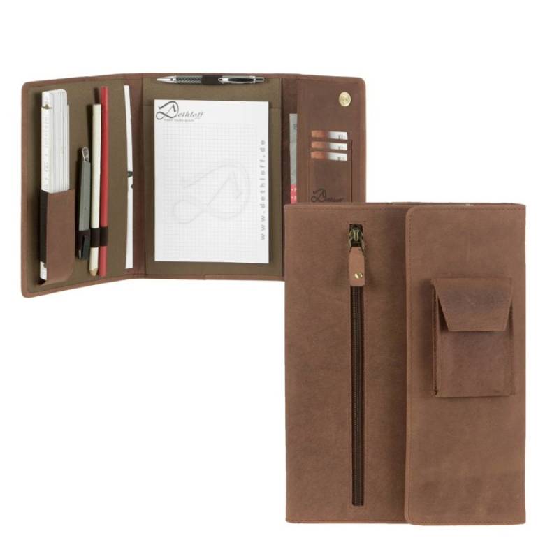 Handwerkermappe Leder A5 "Hunter" antikbraun Dethloff D0148812002-S von Dethloff