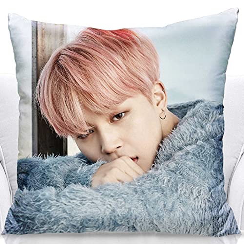 DetonTsai BTS Merchandise Kissen Kpop Jimin V Suga Jung Kook Fotos Weich Gefülltes Kissen für Sofa Heimdekoration Schön für AR 45 cm x 45 cm von LOUJIN