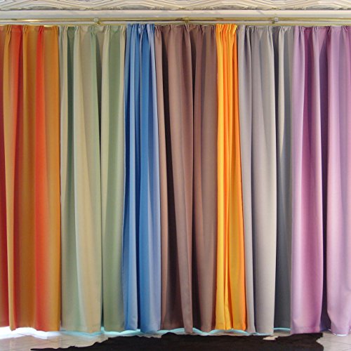 EASYHomefashion Vorhang Verdunkelungsvorhang Verdunkelungs Vorhänge Dekoschal Gardine Blickdicht Blackout BARDOLINO azurblau-Ultramarin (Größe wählbar), 140 x 145 cm von EASYHomefashion