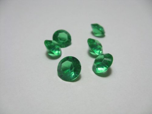 200 dunkelgrüne Deko Diamanten 8mm von Detrade