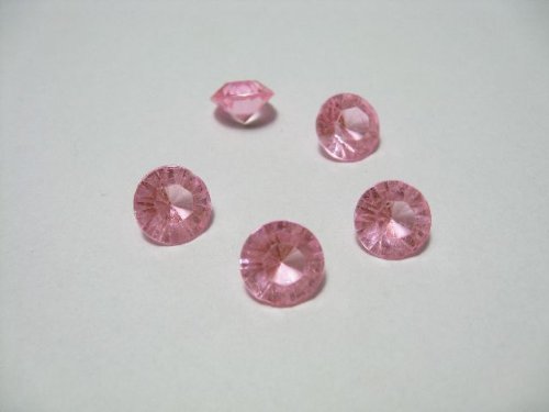 200 rosafarbene Deko Diamanten 8mm von Detrade