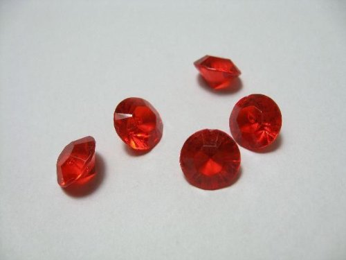 200 rote Deko Diamanten 8mm von Detrade