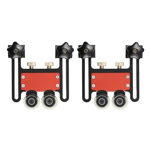 2 Piece Pressenvorschubführung, Hilfsmittel für Holzbearbeitung Schiebetischsägen, Doppelrad-Gleitführungsrolle Aluminium-Legierung 10*12.4cm, für Tischsägen, Bandsägen, umgedrehten Schnitzmaschinen 2 Piece Pressenvorschubführung, Hilfsmittel für Holzbearbeitung Schiebetischsägen, Doppelrad-Gleitführungsrolle Aluminium-Legierung 10*12.4cm, für Tischsägen, Bandsägen, umgedrehten Schnitzmaschinen von Dettchan