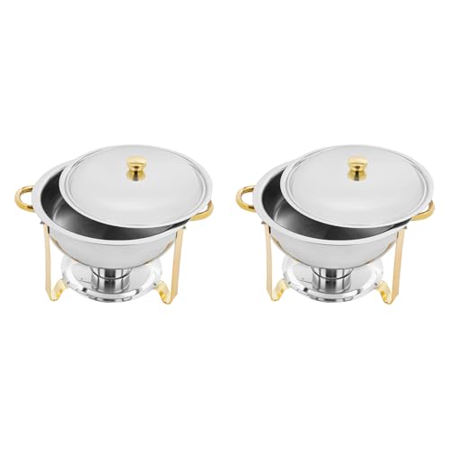 2 Stück 4.5L Chafing Dish Buffet Set, Catering Chafer Warmer Set Buffetgeschirr Warmhalte Set, für Restaurants, Buffets, Hotels, Cafeterias 41 * 25cm 2 Stück 4.5L Chafing Dish Buffet Set, Catering Chafer Warmer Set Buffetgeschirr Warmhalte Set, für Restaurants, Buffets, Hotels, Cafeterias 41 * 25cm von Dettchan