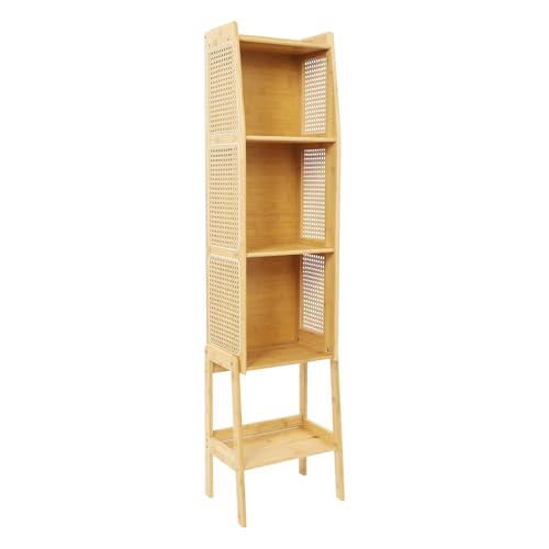 5 Etagen Bodenstehend Bücherregal, Aufbewahrungsschrank Nachttisch, für Wohnzimmer Schlafzimmer Balkon 36.5 * 26.5 * 143.5cm von Dettchan