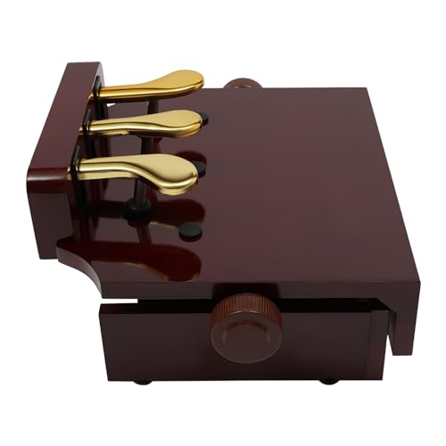 Dettchan Braun Klavierpedal Verlängerungsbank, Klavier Pedal Extender Erweiterung Kinder Klavierunterricht Hilfe Zubehör mit 3 Pedalen, für Hause Schule Übungsraum 38 * 38 * 28cm von Dettchan