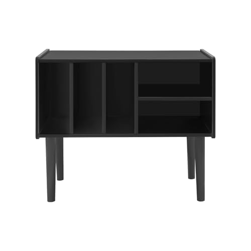 Dettchan Schwarz Plattenspieler-Ständer, Vinyl-Aufbewahrungsschrank mit Vinyl-Aufbewahrung, für Musikzimmer, Wohnzimmer, Schlafzimmer, Plattenläden 80 * 40 * 68cm von Dettchan
